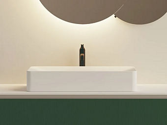 Раковина накладная прямоугольная из керамики AGAPE Raso фабрика Agape из Италии