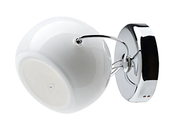 Регулируемый светильник из blown glass белого цвета Fabbian Beluga фабрика Fabbian из Италии