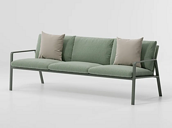 Диван с обитой спинкой на три места из ткани KETTAL PARK LIFE KS1100800 фабрика KETTAL из Италии