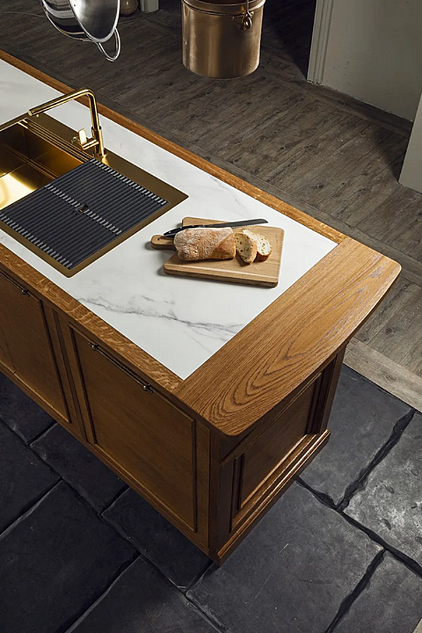 Кухня с островом из дерева MARCHI GROUP Essenza фабрика MARCHI CUCINE из Италии. Фото №9