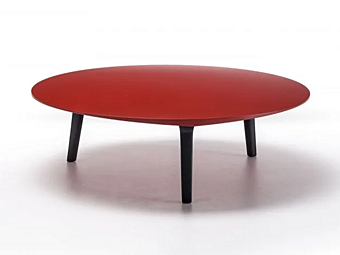 Кофейный столик низкий круглой формы из дерева BROSS Ademar 3166/3167 фабрика BROSS из Италии