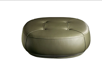 Пуф обитый кожей POLTRONA FRAU Lepli фабрика POLTRONA FRAU из Италии