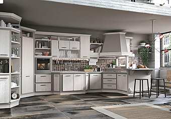 Деревянная кухня с ручками LUBE CUCINE Rebecca 4 Деревянная кухня с ручками LUBE CUCINE Rebecca 4 фабрика LUBE CUCINE из Италии