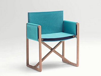 Складное садовое кресло с подлокотниками из материала PAOLA LENTI Portofino B95A фабрика PAOLA LENTI из Италии