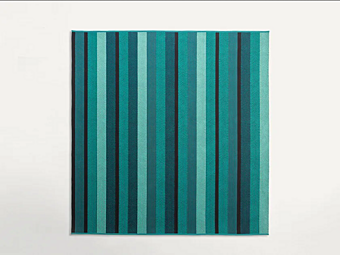 Квадратный полосатый коврик для улицы из ткани PAOLA LENTI Ray TRA14 фабрика PAOLA LENTI из Италии