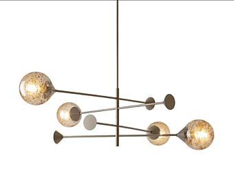 Подвесная лампа из blown glass и металла GIORGETTI  New Kendama GA663G, GA663GUS фабрика GIORGETTI из Италии