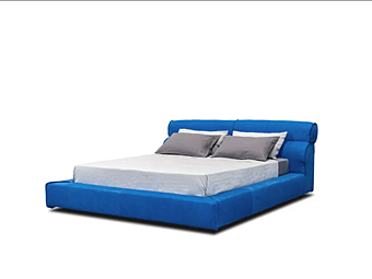 Двуспальная кровать с мягкой спинкой из ткани BAXTER Miami Soft фабрика BAXTER из Италии