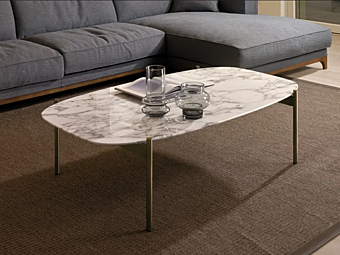 Журнальный столик из стекла и металла CTS SALOTTI Selfy фабрика CTS SALOTTI из Италии