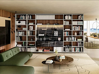 Секционный книжный шкаф 30 мм LAGO 1211 фабрика LAGO из Италии