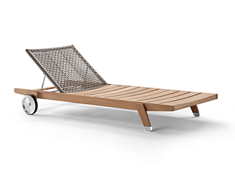 Шезлонг из ироко с колесами FLEXFORM с Шезлонг из ироко с колесами FLEXFORM с фабрика FLEXFORM из Италии
