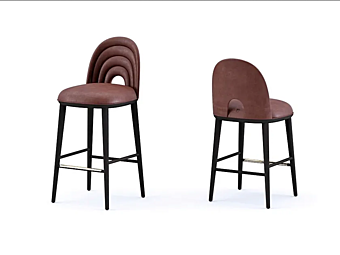 Барный стул с обивкой из кожи с подножкой PAOLO CASTELLI Echo SED.ECHO.700.ECO фабрика Paolo Castelli из Италии