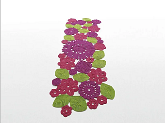 Прямоугольный ручной коврик с цветочным узором крючком PAOLA LENTI Crochet TCH01 фабрика PAOLA LENTI из Италии