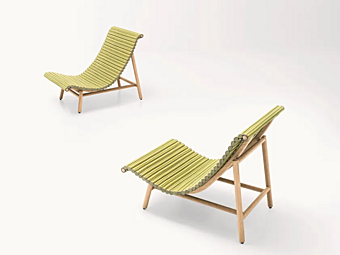 Кресло с подлокотниками из бамбука PAOLA LENTI Shibusa B187A