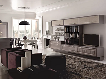 Деревянная стенка для хранения современного стиля Convivio Martini Interiors Деревянная стенка для хранения современного стиля Convivio Martini Interiors фабрика MARTINI INTERIORS из Италии