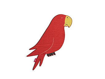 Коврик с принтом попугая из текстиля NIDI  Parrot фабрика nidi из Италии