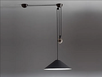 Подвесная лампа из металла с галогенной лампой Artemide Aggregato Saliscendi Cono A089860, A089700, A033100, A089400 фабрика Artemide из Италии