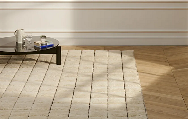 Прямоугольный шерстяной ковер с рисунком сетки CASSINA SAHARA GRID фабрика CASSINA из Италии. Фото №3