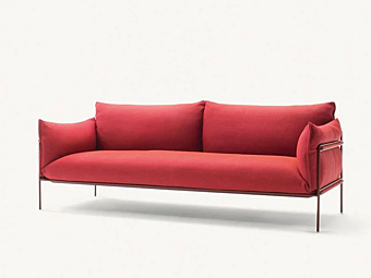 Диван на три места из полиэстера с мягкой спинкой PAOLA LENTI Kabà B109BE фабрика PAOLA LENTI из Италии