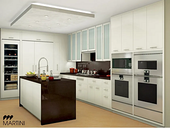 Кухня с островом из дерева Martini Interiors New York Manhattan Кухня с островом из дерева Martini Interiors New York Manhattan фабрика MARTINI INTERIORS из Италии