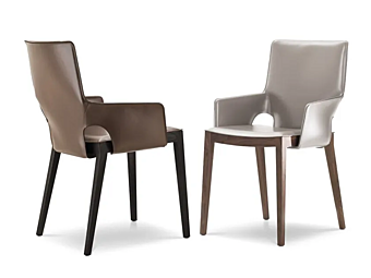 Кресло из кожи с обитой спинкой I 4 Mariani SHU фабрика i 4 Mariani из Италии