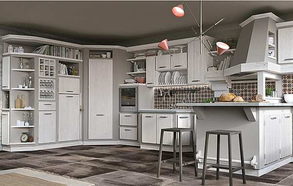 Деревянная кухня с ручками LUBE CUCINE Rebecca 4 фабрика LUBE CUCINE из Италии. Фото №3