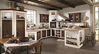 Кухня с ручками из массива дерева LUBE CUCINE Onelia 3