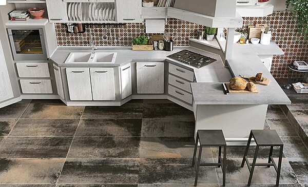 Деревянная кухня с ручками LUBE CUCINE Rebecca 4 фабрика LUBE CUCINE из Италии. Фото №4