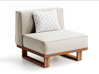 Кресло с обивкой из ткани для сада Atmosphera  9 Zero PF.OUT.90.M1.BA000+PF.OUT.90.CC фабрика ATMOSPHERA из Италии