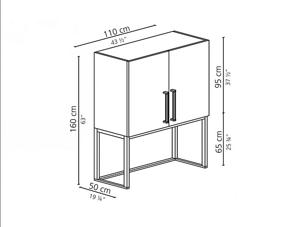 МДФ высокий шкаф с дверцами Orlando Light CASAMILANO фабрика CASAMILANO из Италии. Фото №8