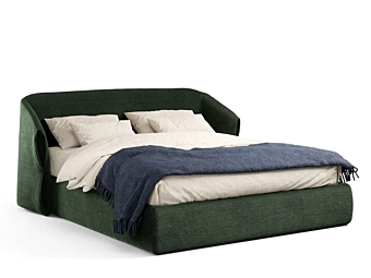 Двуспальная кровать с обитой спинкой из ткани NOVAMOBILI Hide  фабрика NOVAMOBILI из Италии