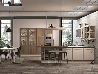 Современная деревянная кухня с островом LUBE CUCINE Provenza 5 фабрика LUBE CUCINE из Италии