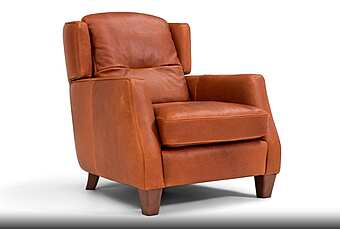 Кресло с подлокотниками из кожи Marinelli Home Antigone M1044 фабрика Marinelli Home из Италии