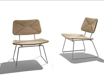 Кресло из полипропилена с мягкой спинкой FLEXFORM Echoes Outdoor фабрика FLEXFORM из Италии