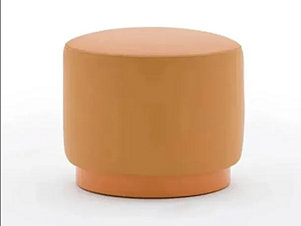 Круглый пуф из кожи MONTBEL Tablet 5274  фабрика MONTBEL из Италии