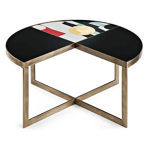 Низкий круглый кофейный стол из дерева и металла коллекции Carousel MARIONI 02871 фабрика MARIONI из Италии. Фото №2