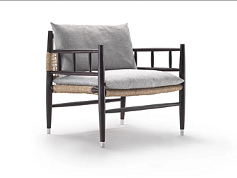 Кресло из соломки с подлокотниками FLEXFORM Lee фабрика FLEXFORM из Италии