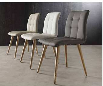 Стул из массива дерева, металла и эко-кожи ARREX A130 фабрика ARREX из Италии