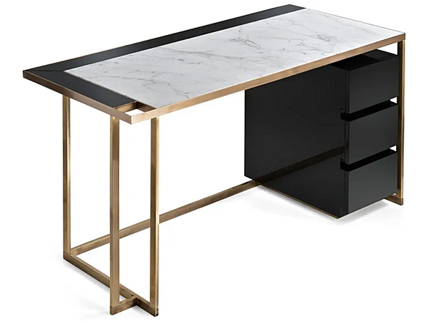 Прямоугольный письменный стол с ящиками из дерева MARIONI Gary 02865 фабрика MARIONI из Италии. Фото №1