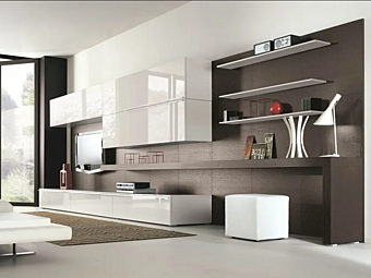 Настенная деревянная стенка для хранения MISURAEMME Tao фабрика MisuraEmme из Италии