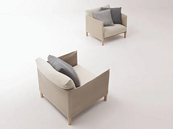 Кресло с подлокотниками из ткани PAOLA LENTI Vespucci B184A фабрика PAOLA LENTI из Италии