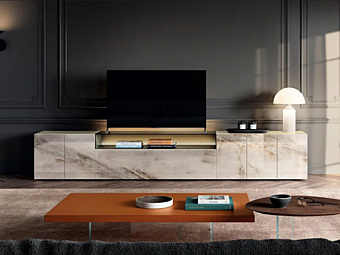 Стеклянный ТВ шкаф LAGO  36E8 2151 2151 фабрика LAGO из Италии