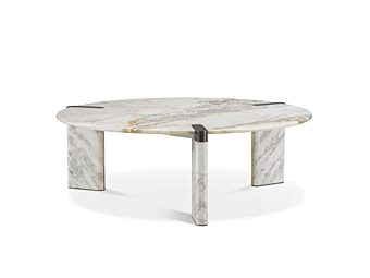 Низкий круглый журнальный столик из мрамора GHIDINI1961 OTTANTA LB102BB102-CG фабрика GHIDINI1961 из Италии