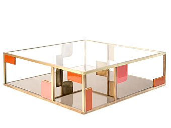Журнальный столик квадратной формы из латуни MARIONI Sunset 02917