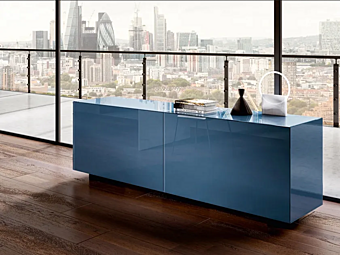 Стеклянный боковой шкаф LAGO Plenum 0832 фабрика LAGO из Италии