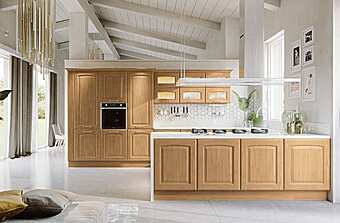 Кухня из массива дерева с островом LUBE CUCINE Veronica 10 фабрика LUBE CUCINE из Италии