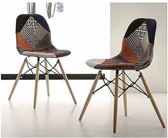 Стул из массива дерева, металла и текстиля ARREX A288 фабрика ARREX из Италии