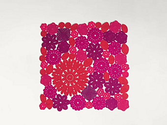 Квадратный ковер ручной работы для улицы из пряжи PAOLA LENTI Crochet фабрика PAOLA LENTI из Италии