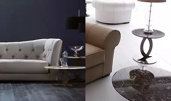 Кофейный столик круглой формы из мрамора OPERA CONTEMPORARY Ludmilla 45002 фабрика OPERA CONTEMPORARY из Италии. Фото №6