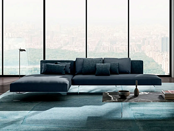 Модульный диван с мягкой спинкой и шезлонгом LAGO AIR 0819 фабрика LAGO из Италии