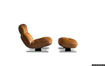 Кресло с пуфом MINOTTI Libra Кресло с пуфом MINOTTI Libra фабрика Minotti из Италии